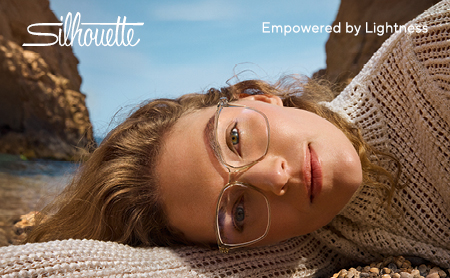 Silhouette: Frau mit Brille